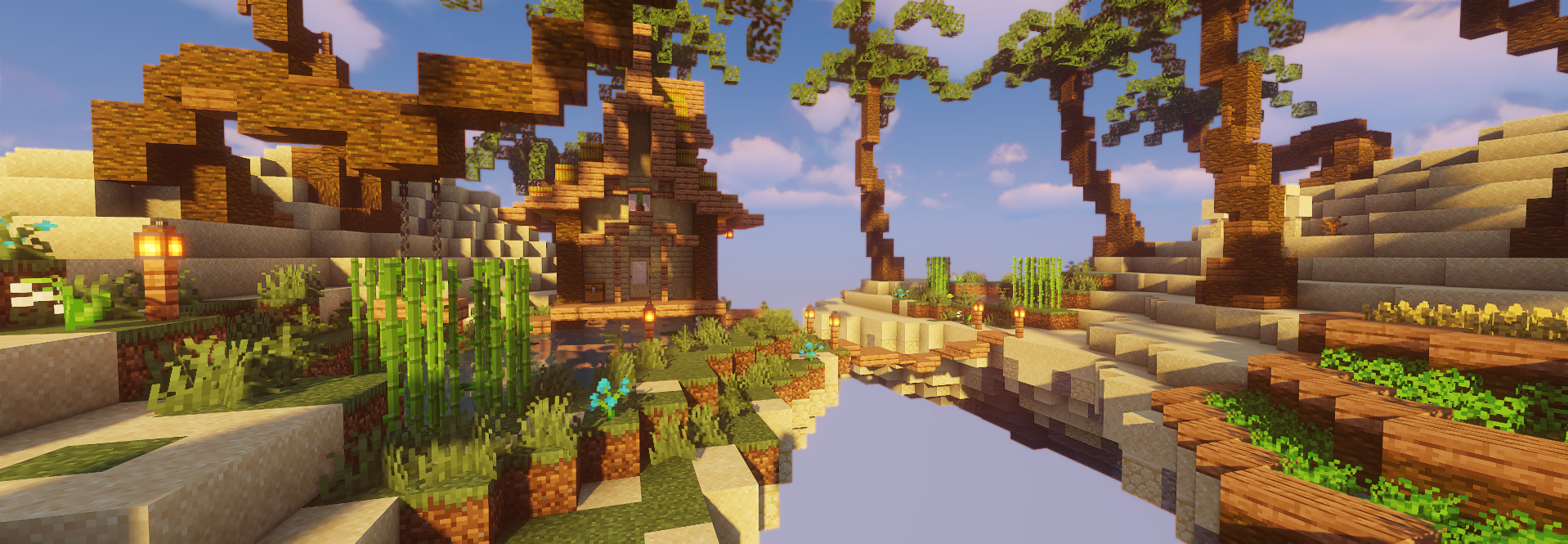 A sunlit island on the Static Minecraft server